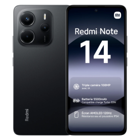 Smartphone, Téléphone - Xiaomi Redmi Note 14 5G 256 Go Noir Minuit - Neuf, prix de gros.