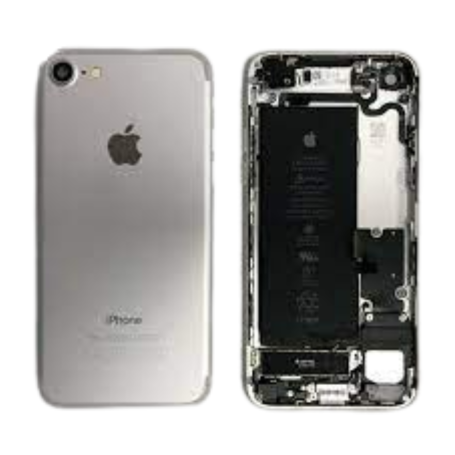Empty Chassis iPhone 7 Silver - Charging Connector With Battery (Original Disassembled) Grade AB