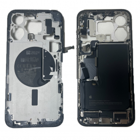 Chassis iPhone 15 Pro Max sans Vitre Arrière avec Batterie Titane Bleu Origine Grade AB - Haute Qualité
