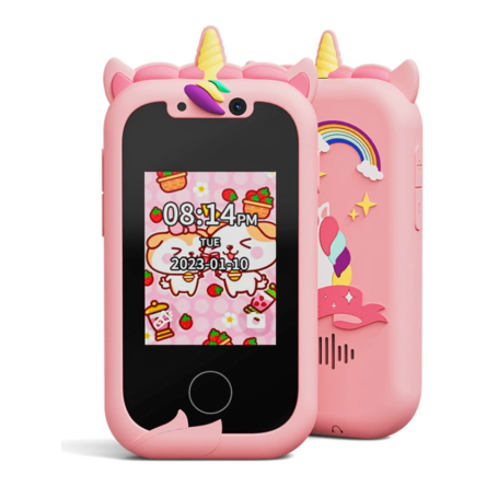 KP08 Unicorn Smartphone Toy - IPS Screen - Dual Camera for Kids - Pink