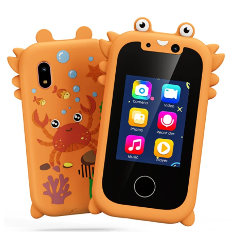 KP08 Crab Smartphone Toy - IPS Screen - Dual Camera for Kids - Orange