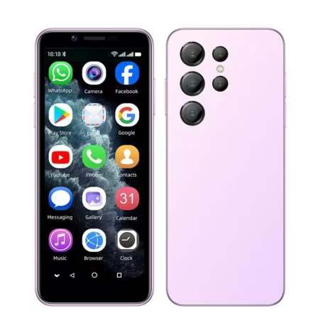 Mini Smartphone Android XL24 Violet 4'' - Neuf