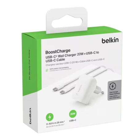 BELKIN Boost 20W USB-C Green Charger / Mains Charger Kit