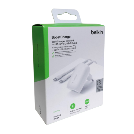 Kit Chargeur Lightning / USB-C®+ PPS Vers USB-C BELKIN Boost Charge 30W