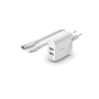 Kit Chargeur Lightning / 2 Ports USB-A + Câble vers USB-A BELKIN Boost Charge 24W