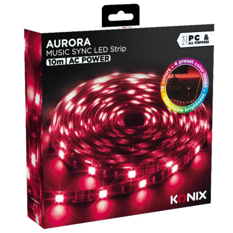 Konix Aurora Music LED Gaming Strip Light 10m