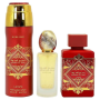 Coffret cadeau 3 pièces Lattafa Badee Al Oud Sublime : Eau de parfum 100 ml - Déodorant 200 ml - Brume Parfumé Cheveux 50 ml