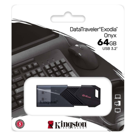 Clé USB Kingston 3.2 DataTraveler Exodia 64 Go - Noir