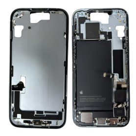 Chassis iPhone 15 Bleu sans Vitre Arrière avec Batterie d'Origine - Grade AB | Pièce Détachée Haute Qualité