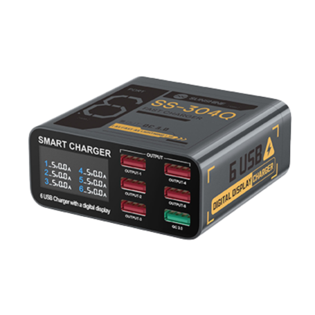 Chargeur Intelligent Lightning SUNSHINE SS-304Q USB - Gris