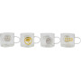 Set of 4 Stor Glass Espresso Mugs Marvel Avengers Logo - 100 ml