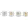 Set of 4 Stor Glass Espresso Mugs Marvel Avengers Logo - 100 ml