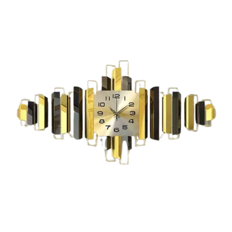 LED Wall Clock 95x45 cm Gold - Modern Timepiece for Stylish Home Decor