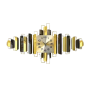 LED Wall Clock 95x45 cm Gold - Modern Timepiece for Stylish Home Decor