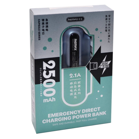 Power Bank 2500mAh USB-C REMAX RPP-576 Série Capsule - Bleu