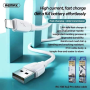 Câble USB / Lightning 2.4A Remax RC-138i - 1M - Noir