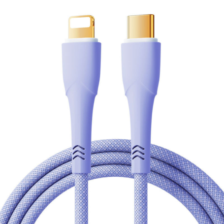 Remax RC-C063 20W Braided Type-C / Lightning Cable - 1.2M - Purple