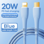 Câble Type-C / Lightning Tressé 20W Remax RC-C063 - 1.2M - Bleu