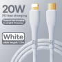 Remax RC-C063 20W Braided Type-C / Lightning Cable - 1.2M - White