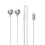Écouteurs Filaires Lightning en métal Remax RM-711i - 1.2M - Blanc