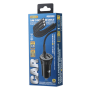 Remax RCC236 Vanguard Series 2.4A Car Charger + 3-in-1 USB/Type-C + Lightning + Micro USB Cable - Black