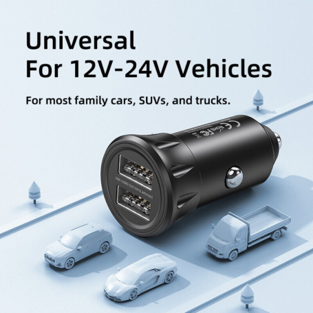 Remax RCC236 Vanguard Series 2.4A Car Charger - Black