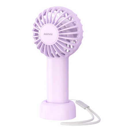 REMAX F33 1200mAh Portable Mini Fan - Built-in Stand - 3 Speed Modes - Purple