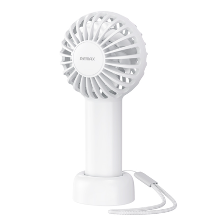 Mini Ventilateur Portable 1200mAh REMAX F33 - Support Intégré - 3 Vitesses - Blanc