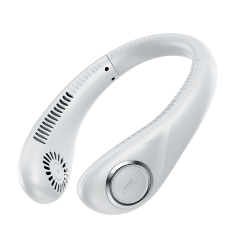 Ventilateur Tour de Cou Silencieux REMAX F23 – Autonomie 4 à 5H – Recharge USB-C en 1,5H – Blanc