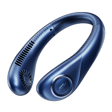 EMAX F23 Silent Neck Fan – 4 to 5H Battery Life – USB-C Fast Charging in 1.5H – Blue