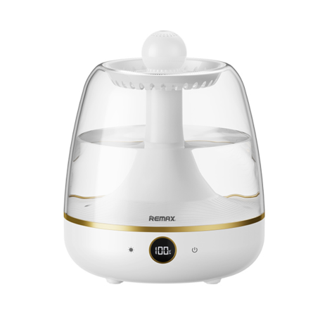 Mini Humidificateur 4000 mAh Remax RT-A700 - Réservoir d'eau de 1.6L - Commande Tactile - Blanc