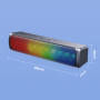 Remax RB-M8 1000mAh Bluetooth 5.0 Speaker Streamers Series RGB - Gray
