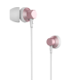 Ecouteurs Filaires Jack en métal Remax RM-512 - 1.2M - Rose