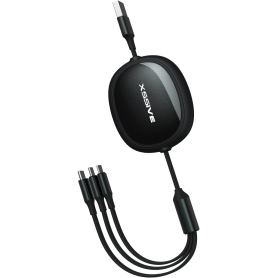 XSSIVE 3in1 Retractable Fast Charging Cable - XSS-3IN1DESK2B | Universal Compatibility & Durable Design