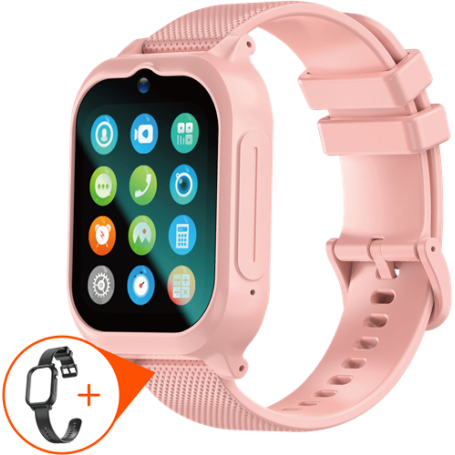 Montre Intelligent GPS 4G pour Enfants XSSIVE XSS-KSW1P - Sécurité et Style au Poignet - Modèle Rose