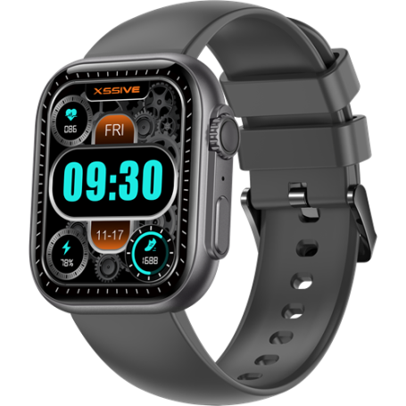 XSSIVE HD AMOLED Display Smartwatch with Silicone Strap XSS-SW6B - Black