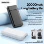 Power Bank 20000mAh REMAX RPP-166 - 4 Ports (2 USB, 1 Micro USB, 1 Type-C) - Blanc