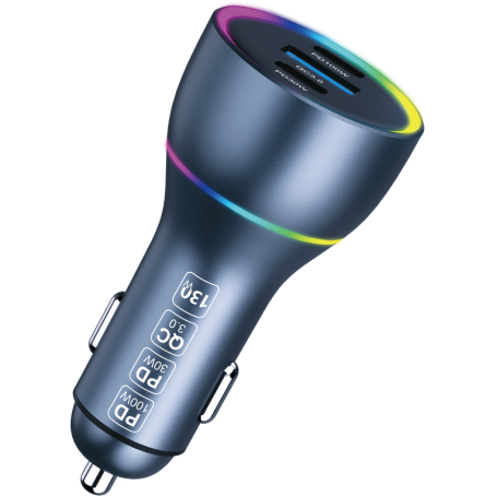 Chargeur Voiture Ultra Rapide Type-C + USB 130W XSSIVE XSS-CC44
