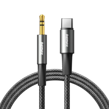 REMAX C26 Type-C to 3.5mm Jack Audio Cable - 1.2M - Black