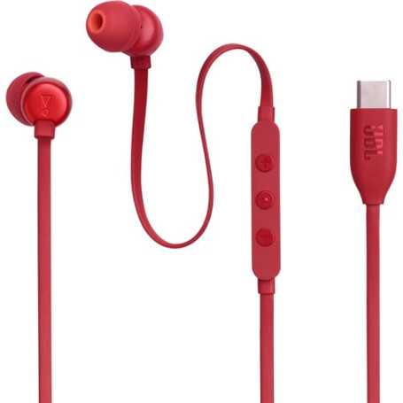 JBL Tune 310C Wired Headphones Red - Immersive Sound & Comfort
