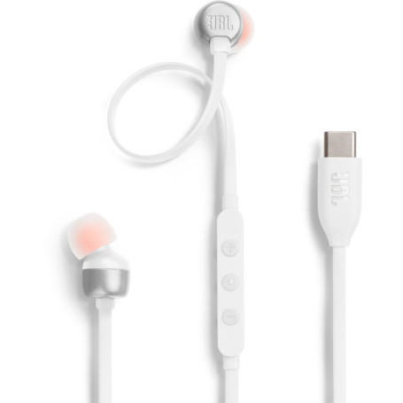Ecouteurs filaires JBL Tune 310C - JBLT310CWHT - Blanc