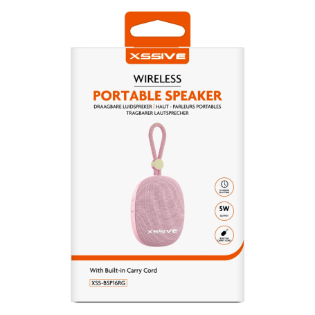 XSSIVE Portable Bluetooth Speaker XSS-BSP16RG - Rose Gold
