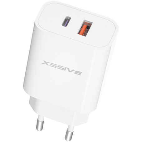 XSSIVE Dual Port Wall Charger 20W PD/18W QC Fast Charging Adapter XSS-AC64NW