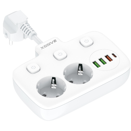 XSSIVE XSS-SOCKET2 Power Socket with PD&QC3.0 Rapid Charging and Smart Compatibility