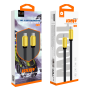 Câble USB-C / Type-C Nylon Tressé 100W Jaune - X198 (WUW)