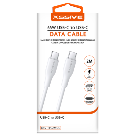 Câble de Charge USB-C/USB-C 2m XSSIVE XSS-TPE2MCC
