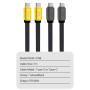 Câble USB-C / Type-C Nylon Tressé 100W Jaune - X198 (WUW)