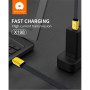 Câble USB-C / Type-C Nylon Tressé 100W Jaune - X198 (WUW)