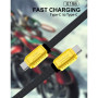 100W Yellow Braided Nylon USB-C / Type-C Cable - X198 (WUW)