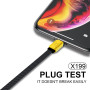 Câble USB-C / Lightning Nylon Tressé 27W Jaune - X199 (WUW)